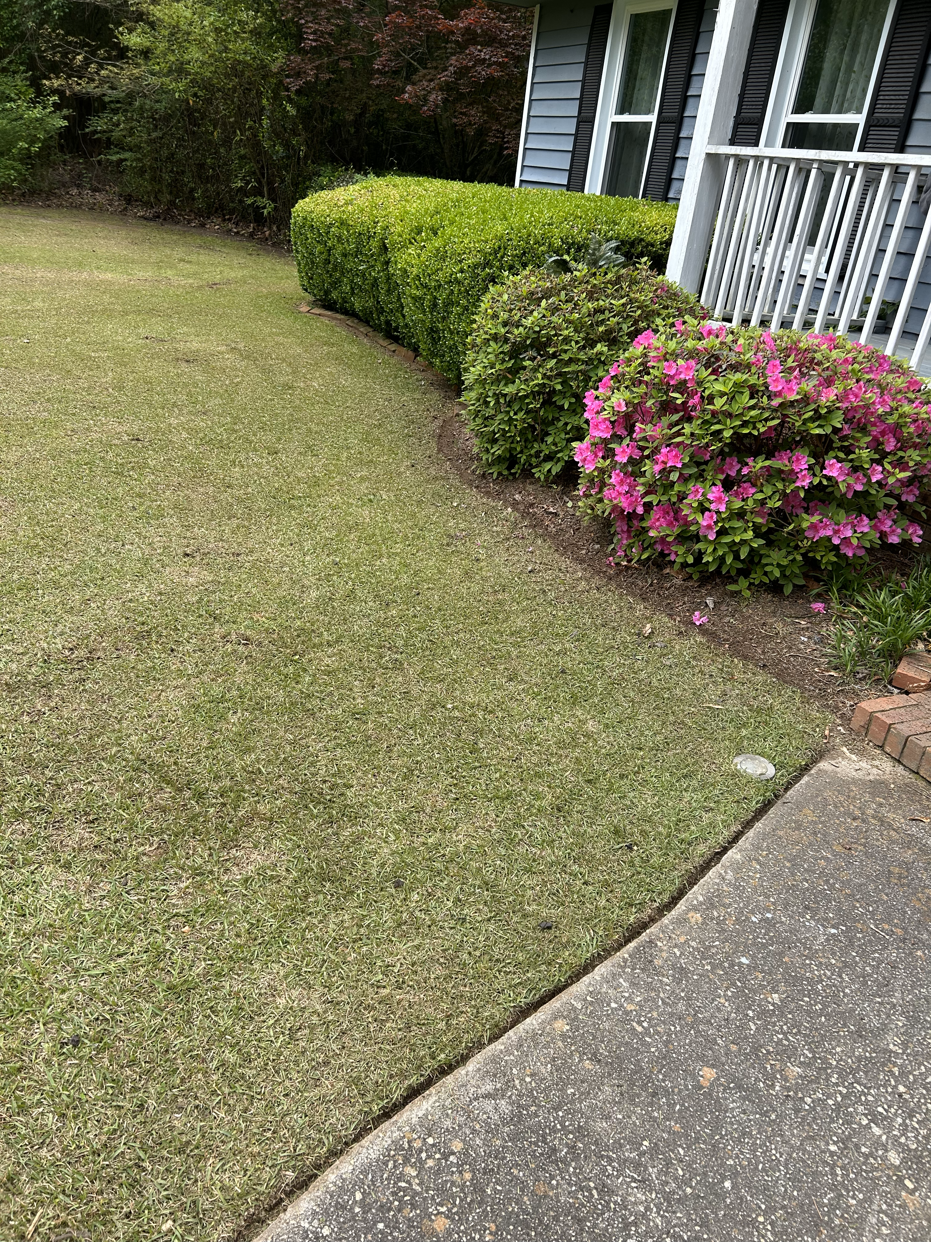 Lawn care professional working